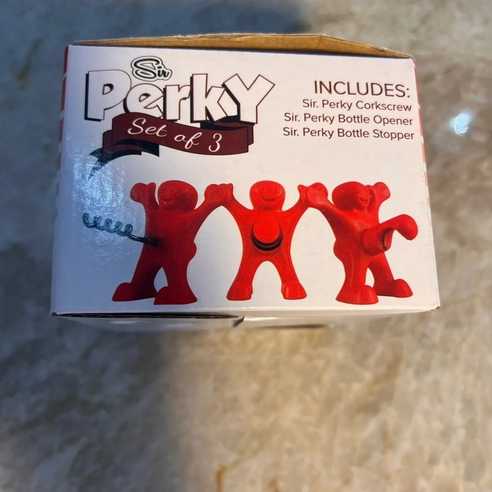 Gag gift Perky Set of 3 - Red adult novelty bar ware tools